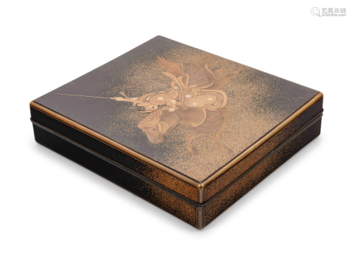 A Gold and Black Lacquer Writing Box, Suzuriba…