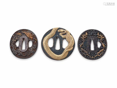 Three Iron Tsuba