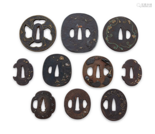 Ten Inlaid Tsuba