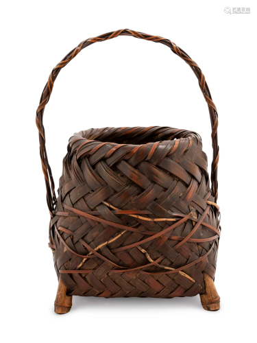 A Bamboo Flower Arranging Basket