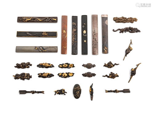 Twenty-Seven Mixed Metal Sword Fittings