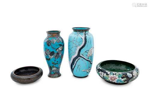 Four Cloisonné Articles