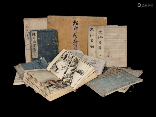 [ILLUSTRATED BOOKS] A group of woodblock printed …