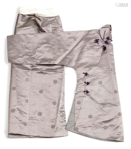 Two Chinese Silk Brocade Ladies' Set