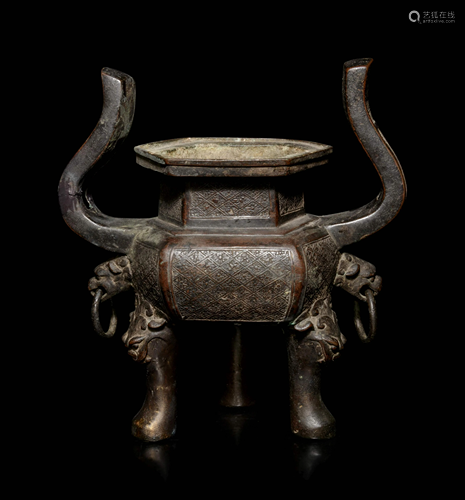 A Chinese Bronze Incense Burner