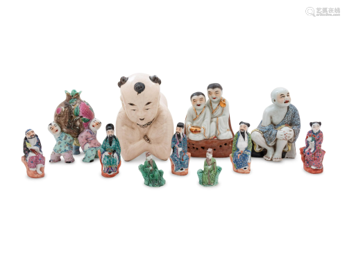 Eleven Chinese Porcelain Figures