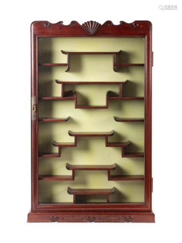 A Chinese Hardwood Displaying Cabinet