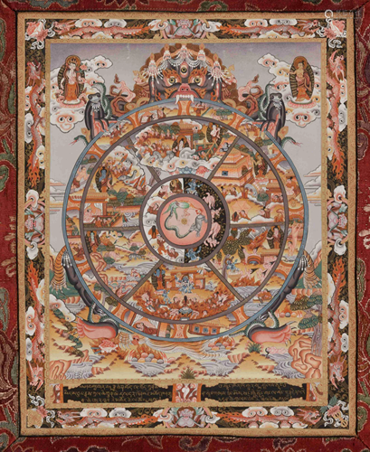 A Tibetan Thangka of a Mandala