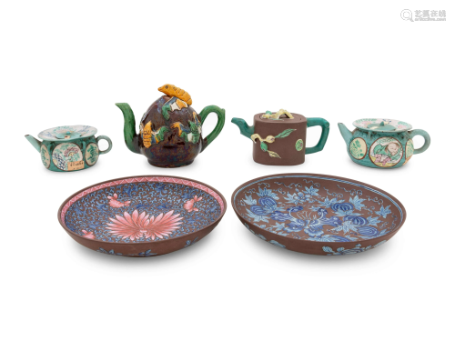 Six Chinese Pottery Tea Articles