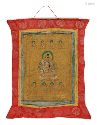 A Tibetan Thangka of a Bodhisattva