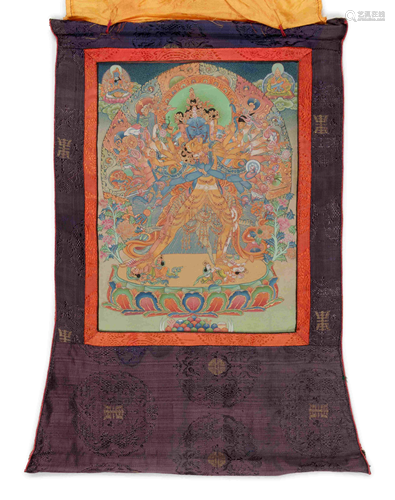 A Tibetan Thangka of Vajrakila