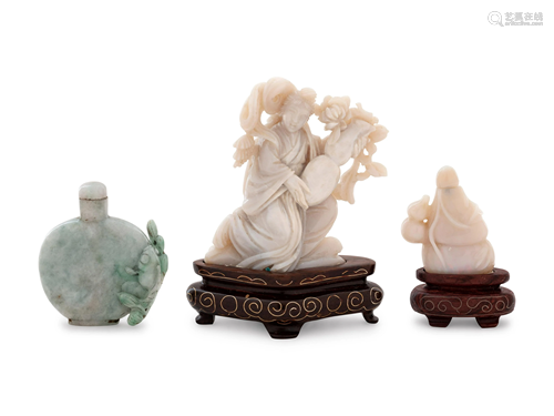 Three Chinese Hardstone Articles