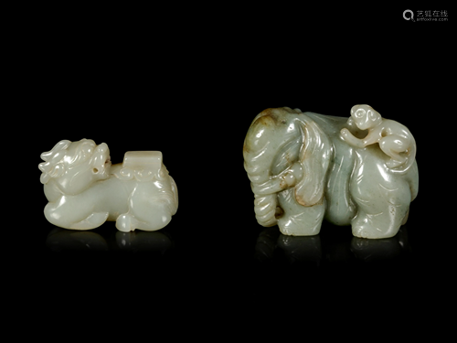 Two Chinese Jade Carvings of Animals