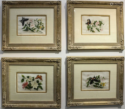 A Group of Four Chinese Export Pith Paintings