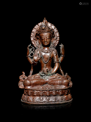 A Sino-Tibetan Bronze Figure of a Bodhisattva