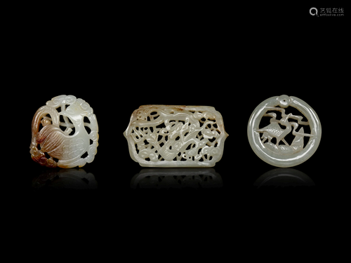 Three Chinese Jade Pendants