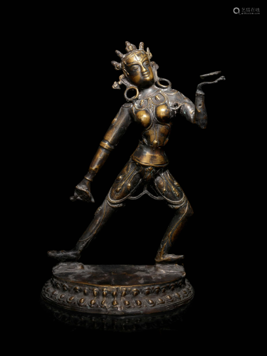 A Sino-Tibetan Bronze Figure of Vajrayogini