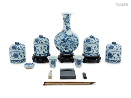Eleven Chinese Scholar's Objects from Hsiaofang Pottery
