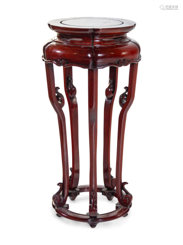 A Chinese Rosewood Side Stand