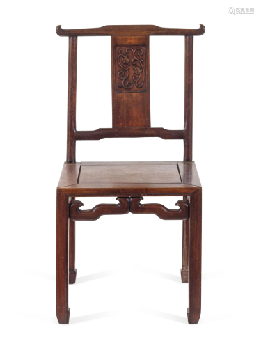 A Chinese Hardwood Side Chair