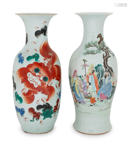 A Large Pair of Chinese Vases