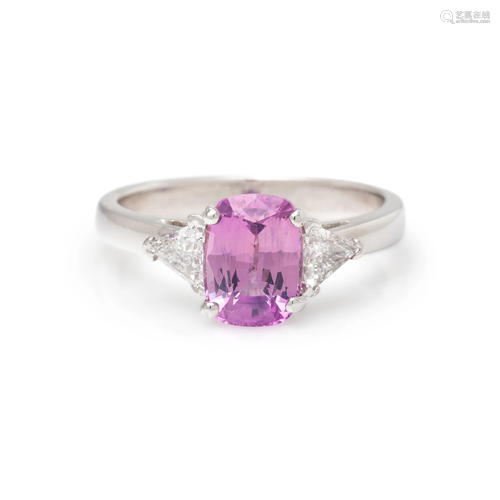 PINK SAPPHIRE AND DIAMOND RING