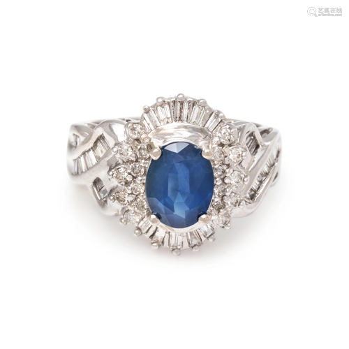 SAPPHIRE AND DIAMOND RING