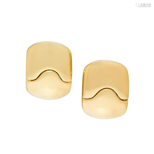 YELLOW GOLD EARCLIPS