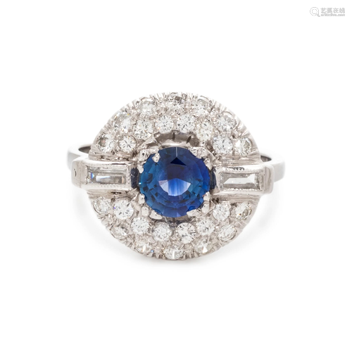 SAPPHIRE AND DIAMOND RING