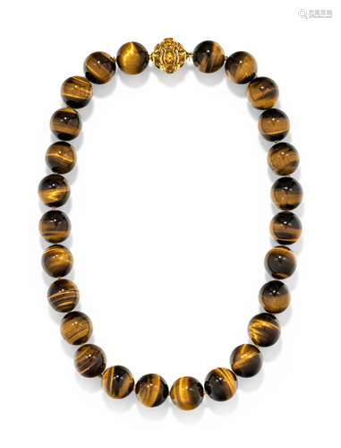 DAVID YURMAN, TIGER'S EYE BEAD NECKLACE