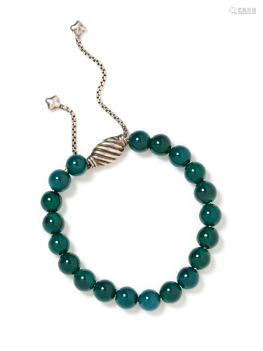 DAVID YURMAN, GREEN ONYX 'SPIRITUAL' BRACELET