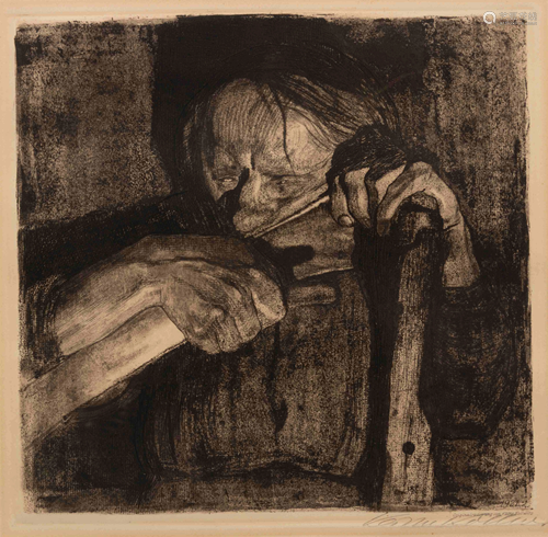 Kathe Kollwitz (German, 1867-1945) Beim Dengeln