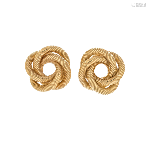 YELLOW GOLD EARCLIPS