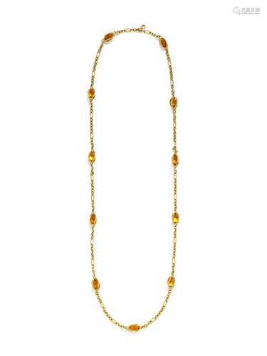 DAVID YURMAN, YELLOW GOLD AND CITRINE …