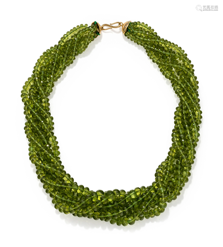 PERIDOT TORSADE NECKLACE