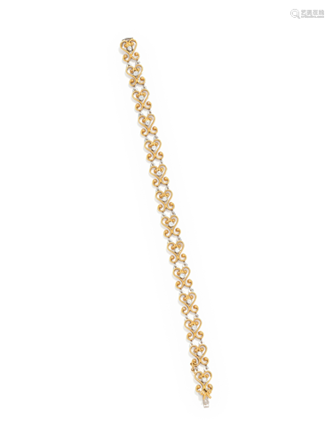 BICOLOR GOLD AND DIAMOND BRACELET