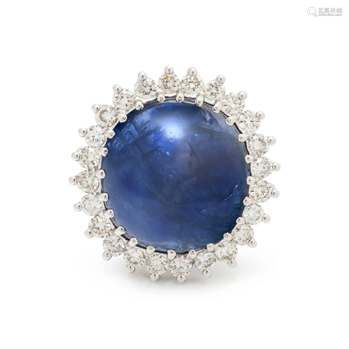 SAPPHIRE AND DIAMOND RING