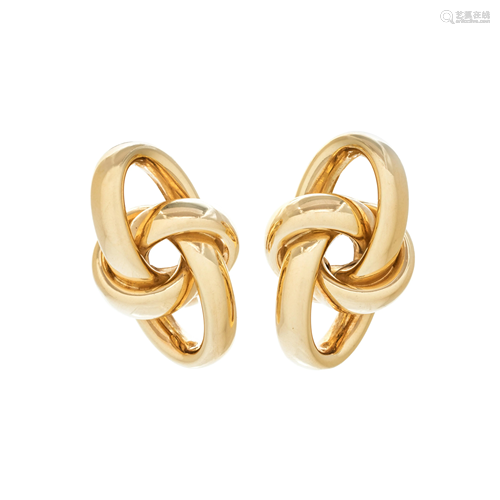 YELLOW GOLD EARCLIPS