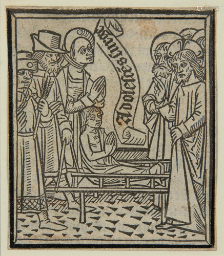 A group of four prints depicting religious imagery