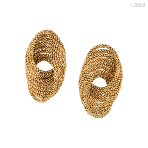 YELLOW GOLD EARCLIPS