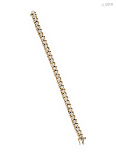 YELLOW GOLD AND DIAMOND BRACELET