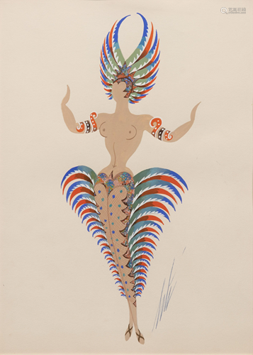 Erte (French, 1892-1990) Oiseau , 1953