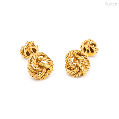 YELLOW GOLD CUFFLINKS