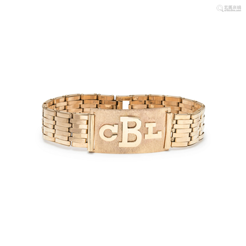 YELLOW GOLD MONOGRAM BRACELET