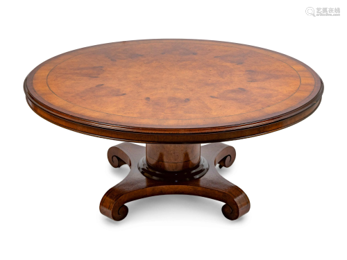 An Edwardian Inlaid and Veneered Center Table Height …