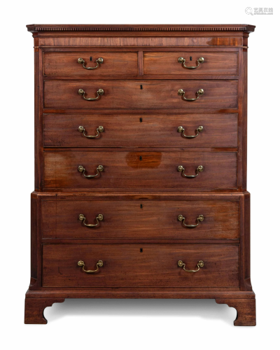 A George III Mahogany Chest on Chest Height 61 x …