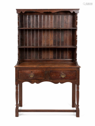 An Oak Welsh Dresser Height 69 x width 41 3/4 x …