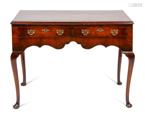 A George III Style Burl Walnut Dressing Table Height …
