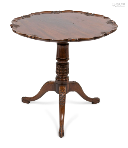A George II Style Mahogany Tilt-Top Table Heigh…
