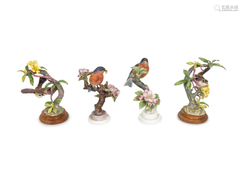 Four Royal Worcester Dorothy Doughty Porcelain Birds